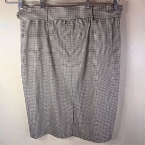 Violeta Women's XL Geometric Pencil Skirt Knee‎ Length Belted Waist Career Wear